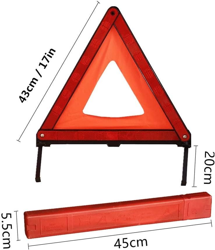 Reflective Triple Triangle Car Warning Sign Roadside Hazard Sign Emergency Breakdown Board, Safety Triangle Warning Kit, Foldable Car Roadside Emergency Kit - Image 2