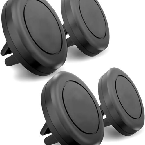 Universal Smartphone Holder – Air Vent Magnetic Car Mount 4 Pack Black