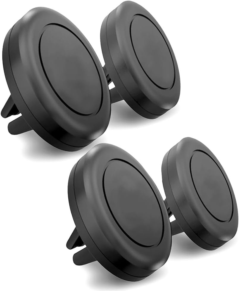 Universal Smartphone Holder – Air Vent Magnetic Car Mount 4 Pack Black