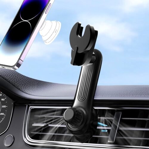 Universal Magnetic Car Phone Mount with Rotating Air Vent Clip Stand for Vehicles